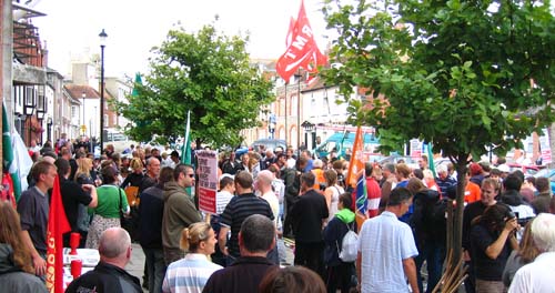 Rally in Newport, Isle of Wight, Wednesday 29th
